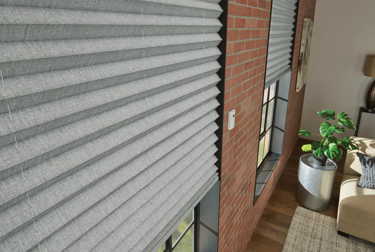 Sleek vertical blinds on a large patio door.